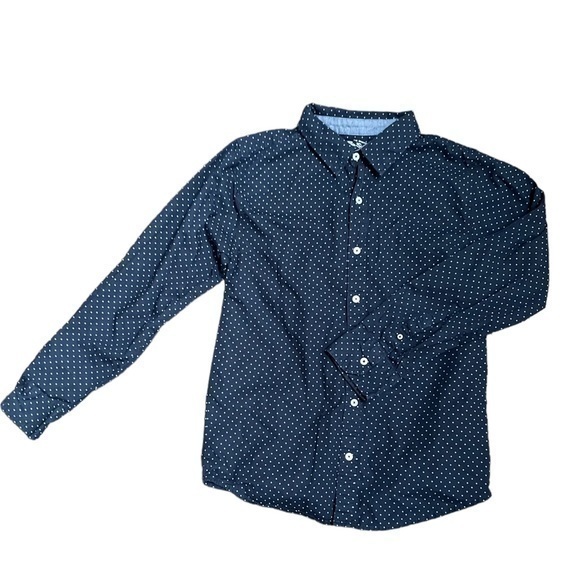 Ben Sherman Other - Ben Sherman Shirt Button Front Boys Large 14-16 Blue White Dress Shirt